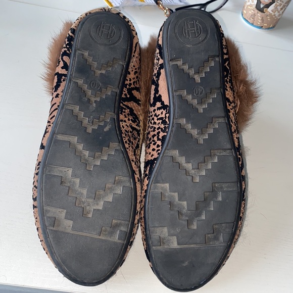 HOUSE OF HARLOW 1960 Women's Brown Maddox Fur Lined Booties - Black/ Brown - Picture 6 of 10